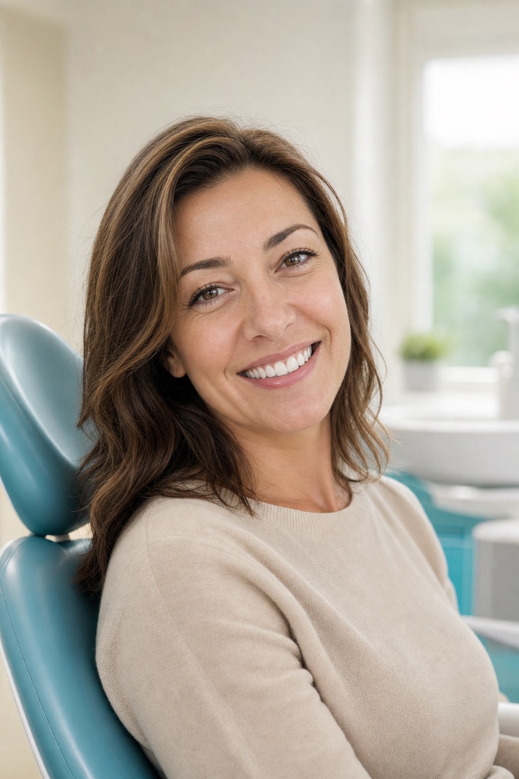 A happy patient with a genuine smile