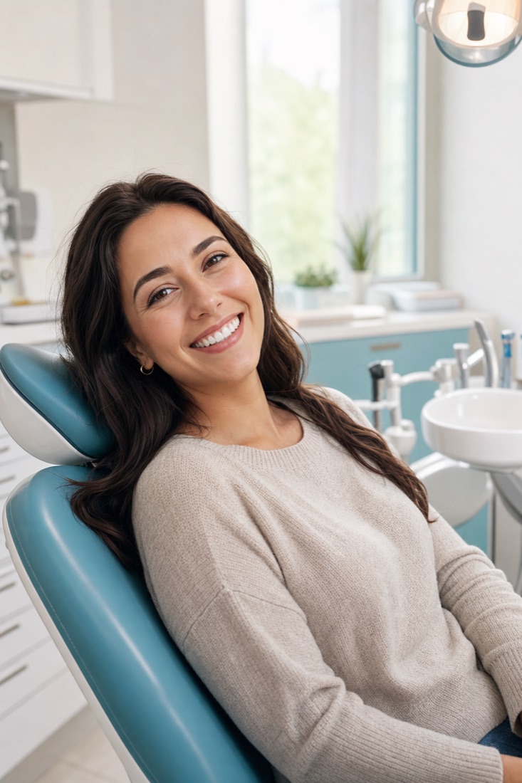 A patient relaxed and at ease during sedation